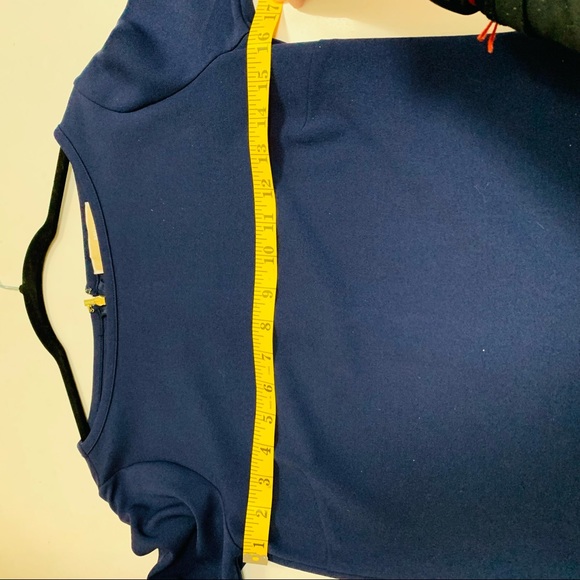 NWOT Michael Kors Navy Dress w/Sleeve Embellishments Size XS - Picture 7 of 12